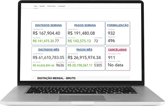 Plataforma Virtaus exibida em um notebook