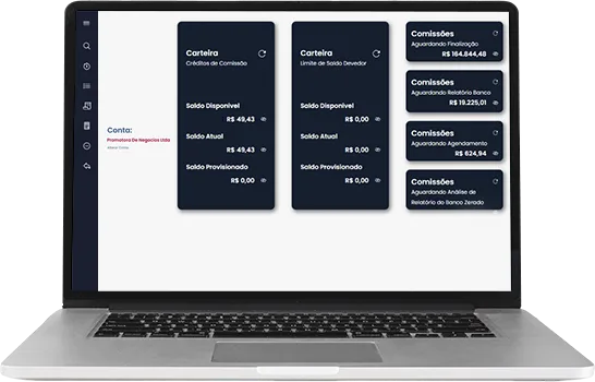 Plataforma Virtaus exibida em um notebook